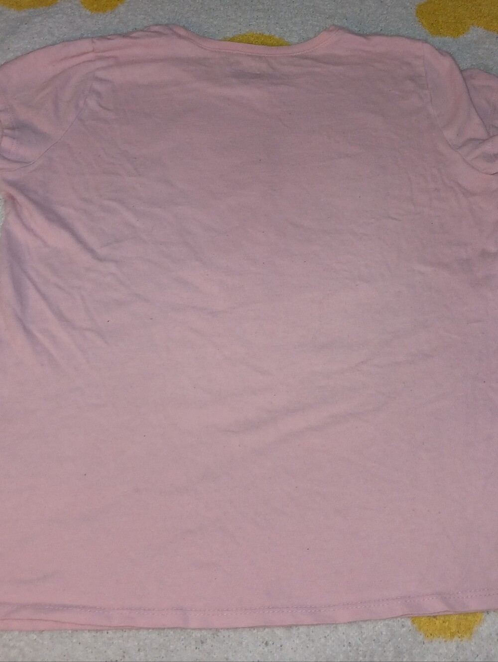 Pre-loved Girls Pink Graphic Tee with Girl Illustration - Picture 2 of 2